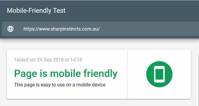 Google’s Mobile Friendly Testing Tool